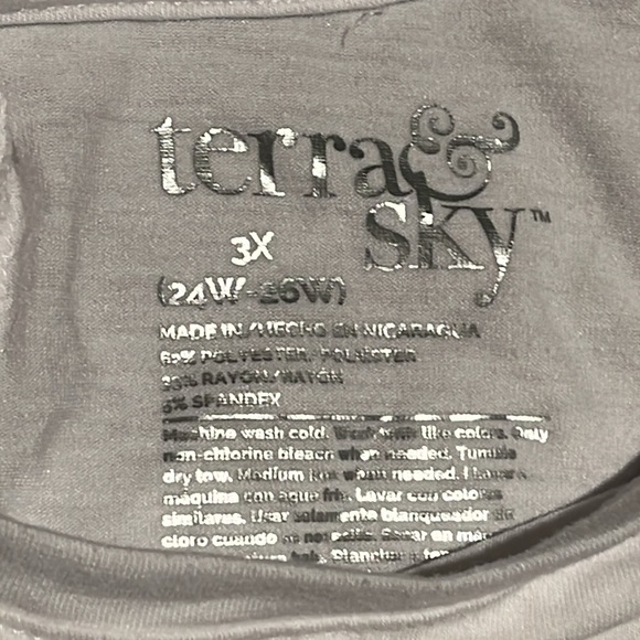 Terra & Sky 3X white tank top 24 W - 26W plus size shirt - Picture 3 of 6